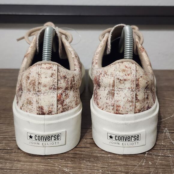 Converse X John Elliot Skid Grip Ox Women's Shoes Sneakers Size 9 Antique White - Picture 4 of 9